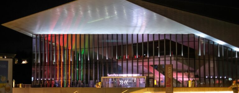 View of the Swiss Tech Convention Center in Lausanne